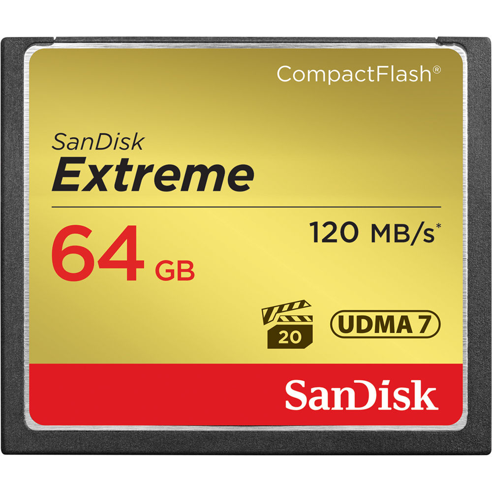SDisk Extreme CompactFlash MCard-64G (item no: SDCFXSB 064G G4)